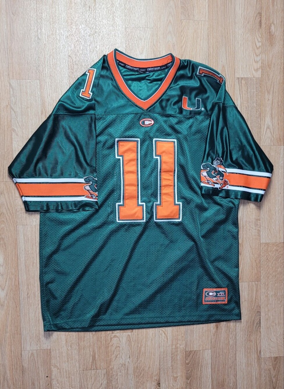Colosseum Mens Jersey Miami Hurricanes XXL Green #11 (W1)